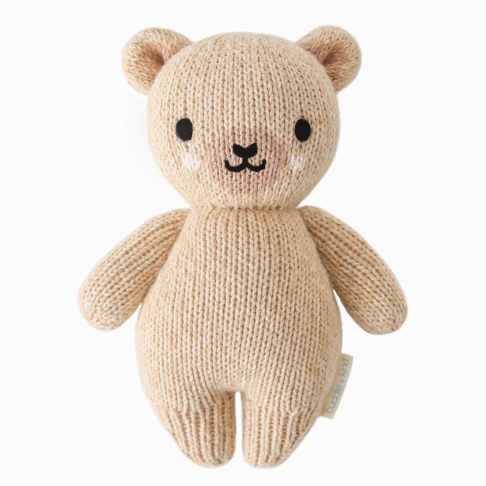 cuddle + kind Hand-Knit Baby Animal - Honey Bear