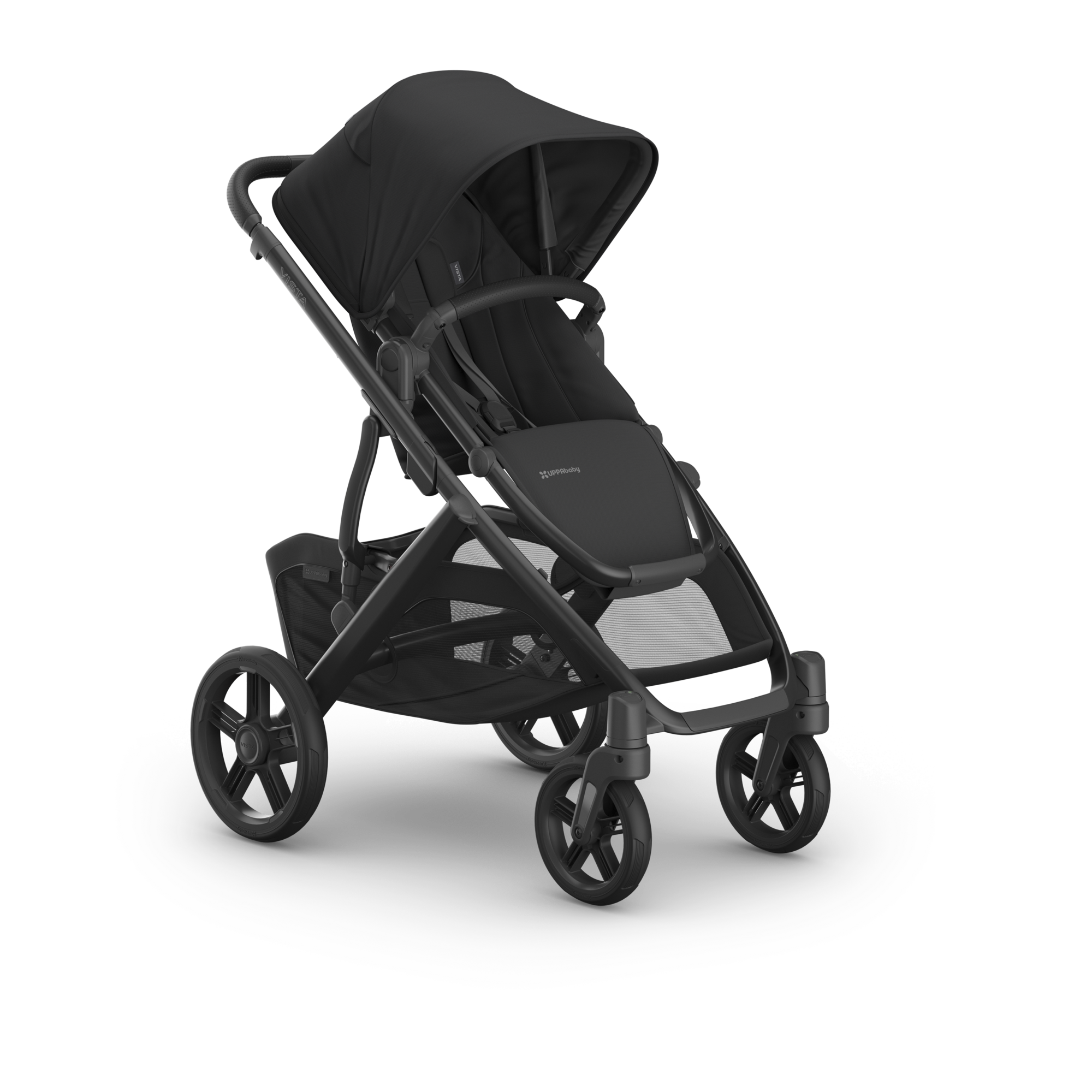 UPPAbaby Vista V3 Stroller - Jake (Charcoal/Carbon Frame/Black Leather)