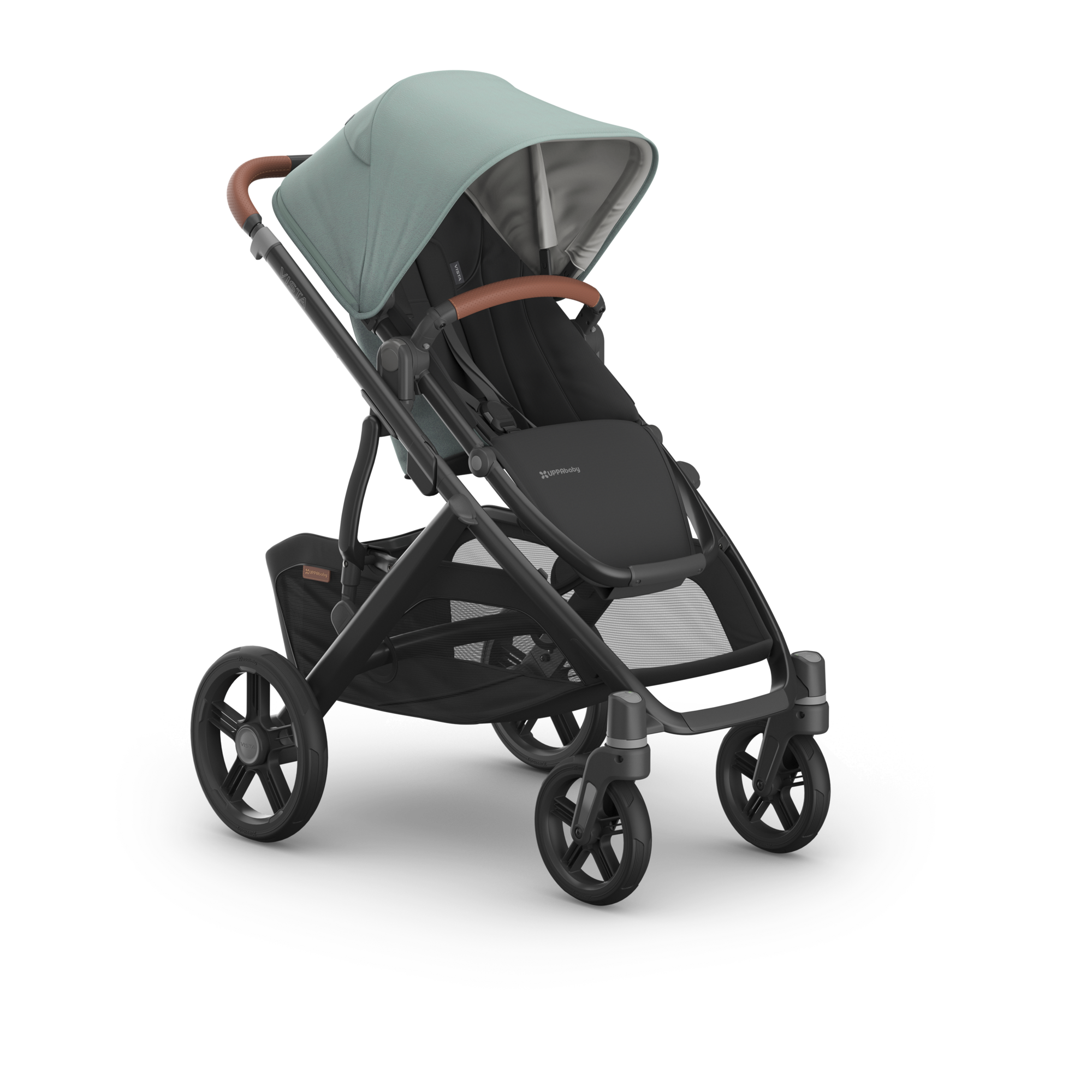 UPPAbaby Vista V3 Stroller - Kenzi (Mystic Aqua/Carbon Frame/Saddle Leather)