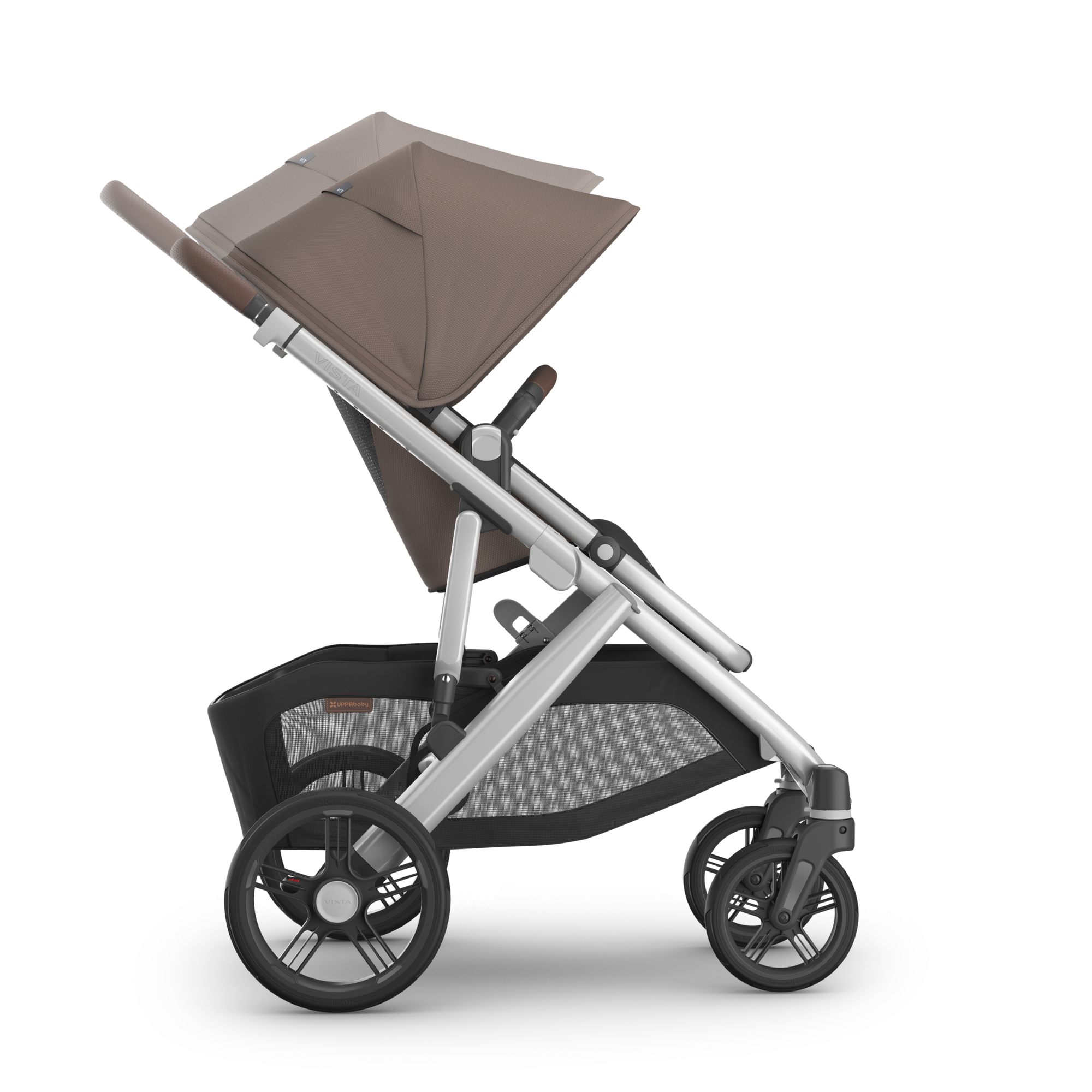 Theo UPPAbaby Vista V3 Stroller - Adjustable Handle and Canopy View