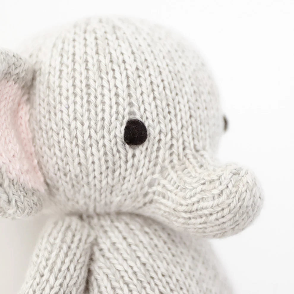 cuddle + kind Hand-Knit Baby Animal - Elephant Detail