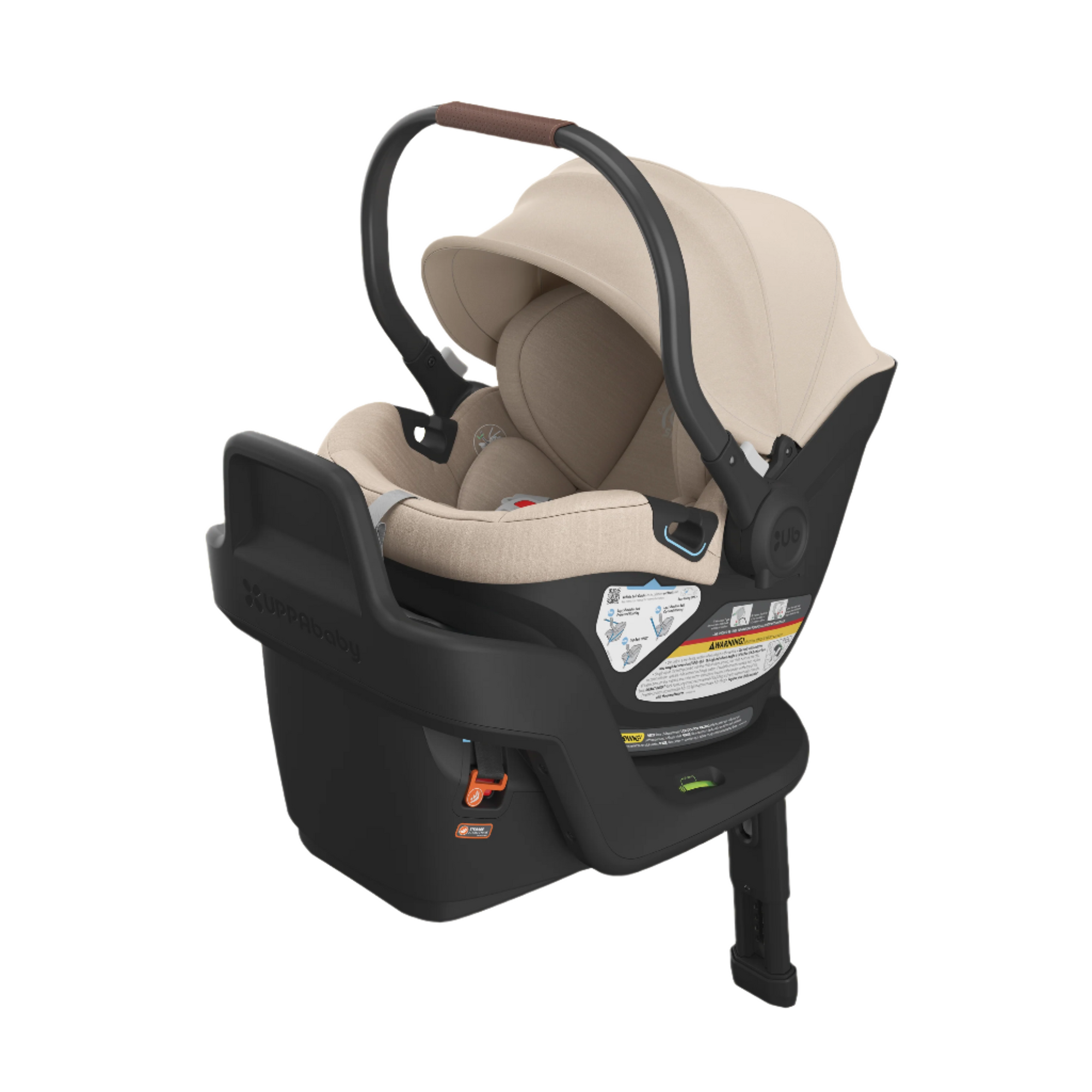 UPPAbaby Aria Infant Car Seat - Declan (Oat Melange/Chestnut Leather)