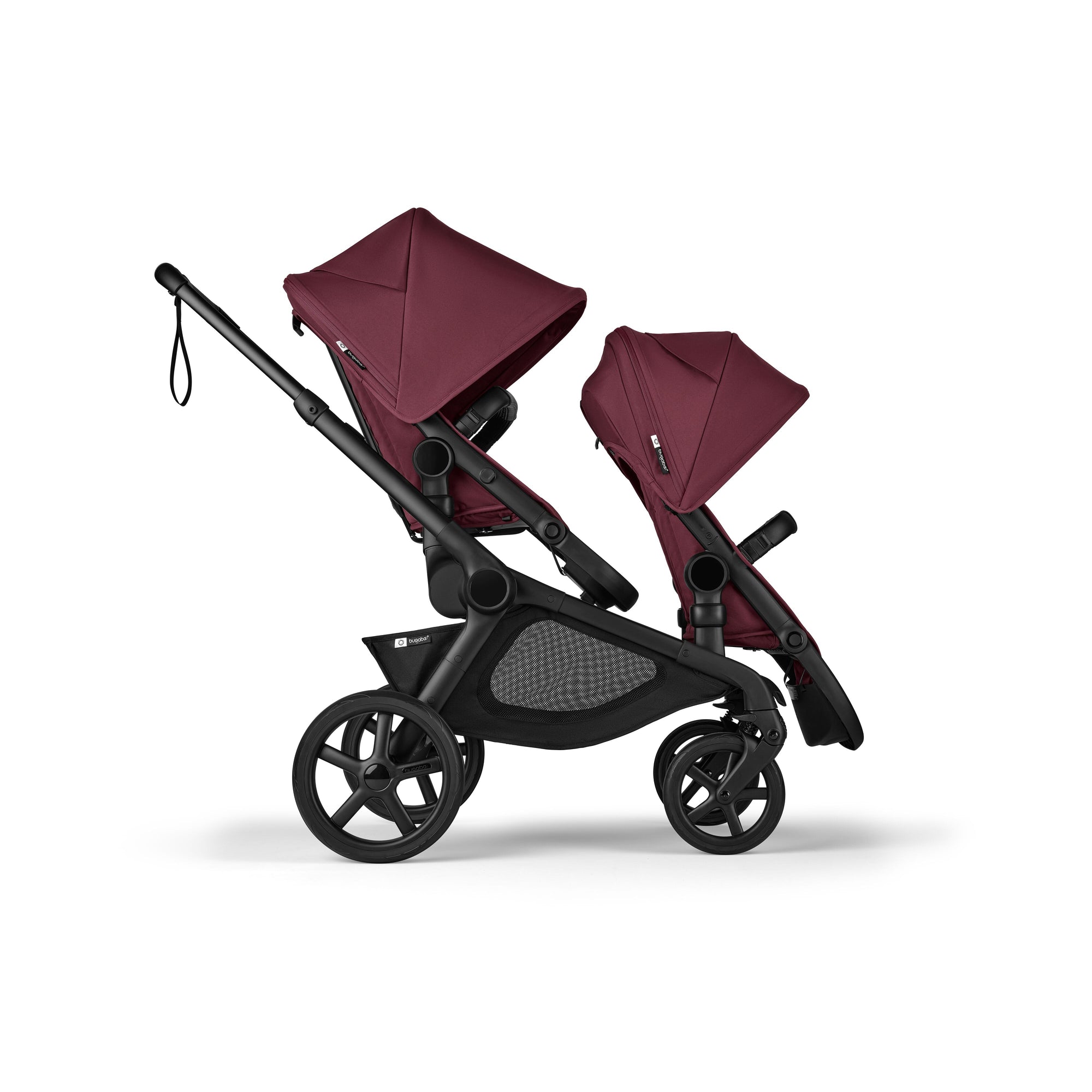 Bugaboo Kangaroo Sibling Seat Black/Dark Cherry - Mode 2