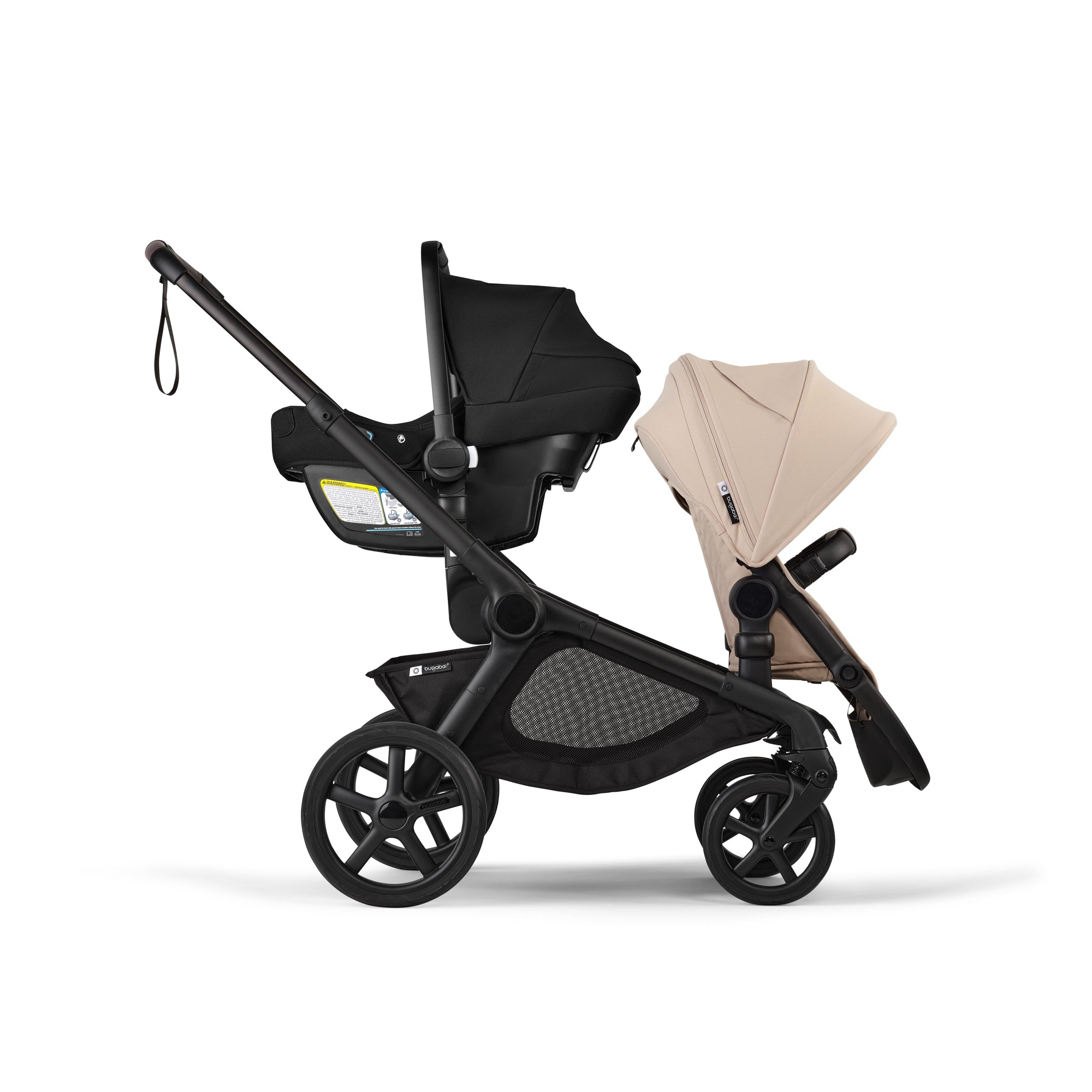  Bugaboo Kangaroo Sibling Seat Black/Desert Taupe - Mode 2