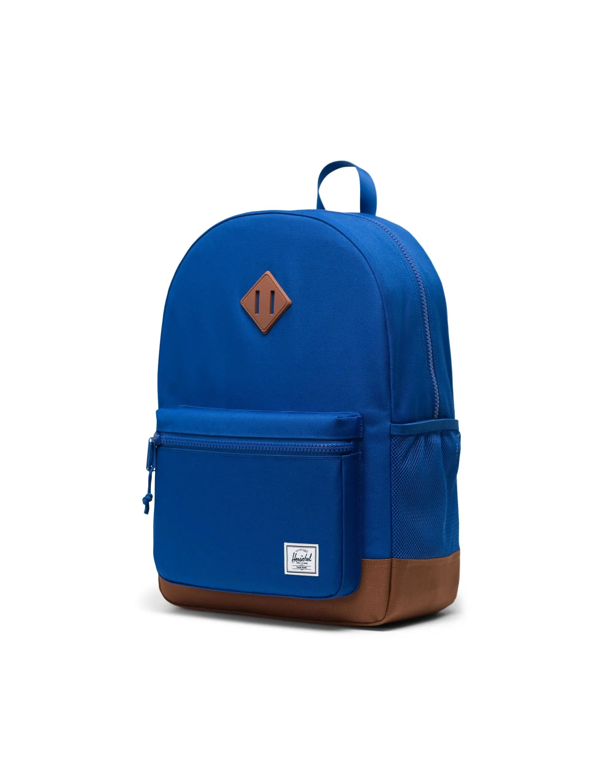 Herschel Heritage Youth Backpack Surf The Web/Saddle Brown - Side View