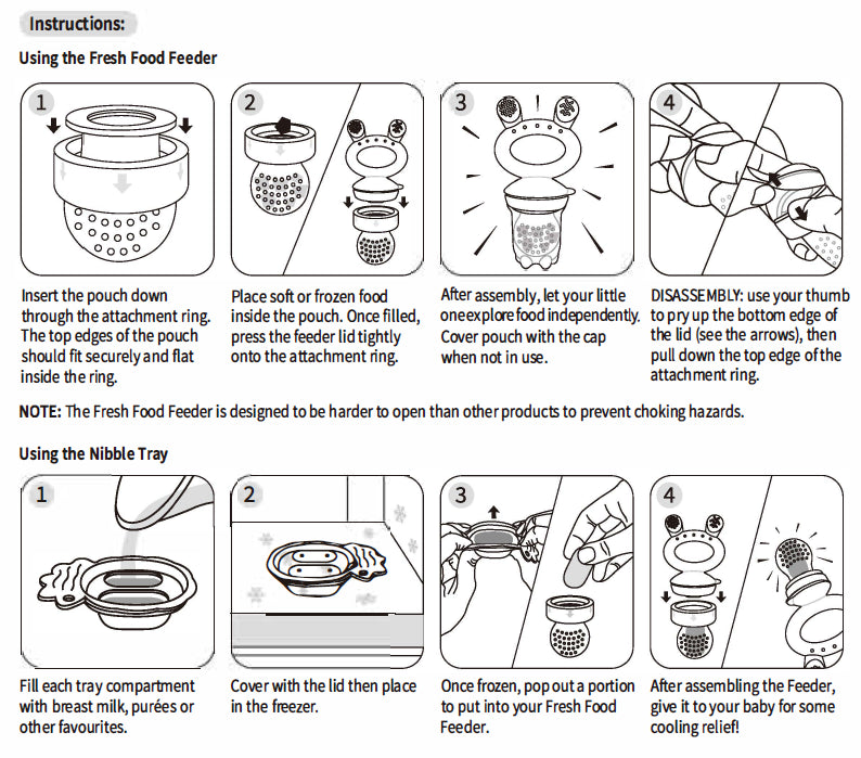 Haakaa Freeze-N-Feed Mini Combo - Usage Instructions