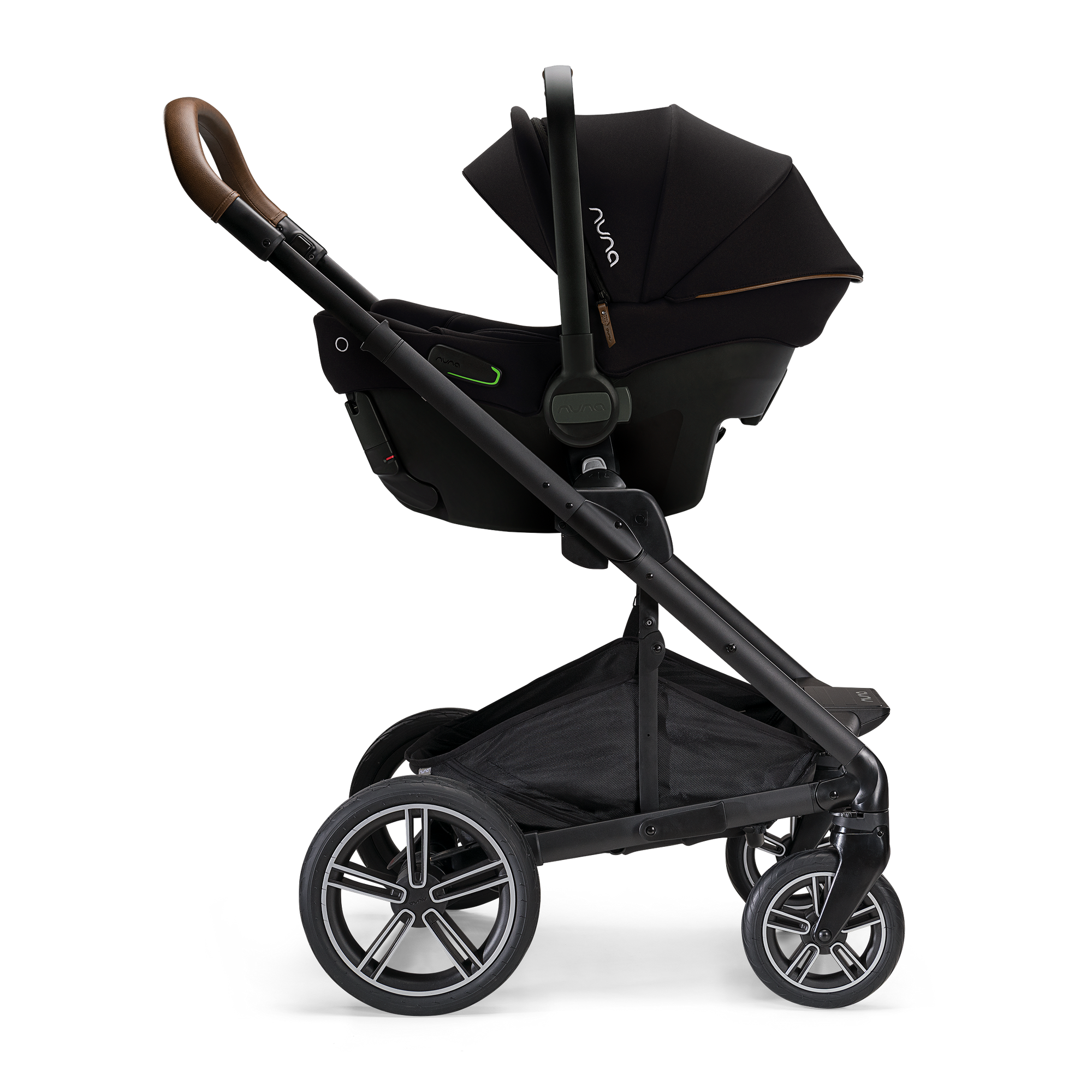 Nuna PIPA urbn Infant Car Seat Caviar - View on Stroller