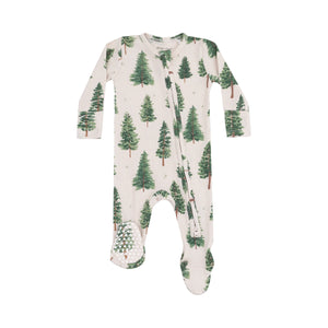 Angel Dear Zipper Footie - Forest Trees