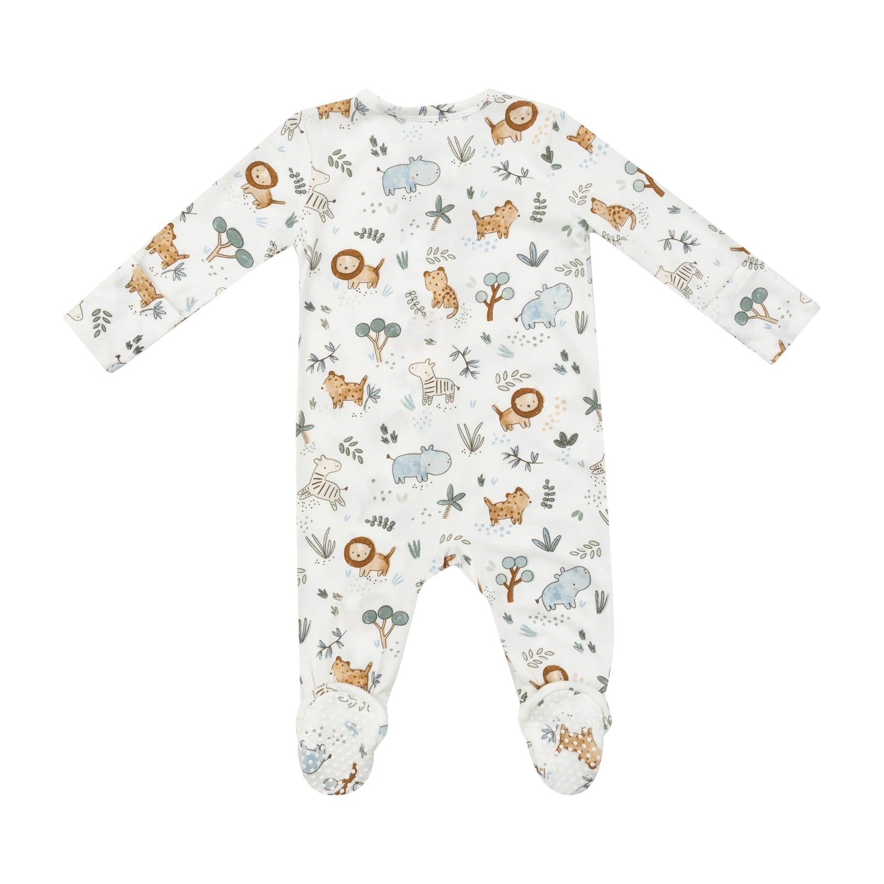 Angel Dear Zipper Footie - Delicate Safari