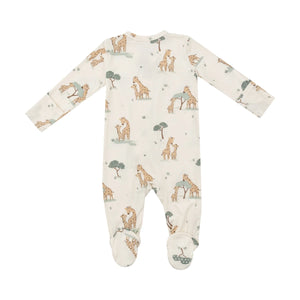 Angel Dear Zipper Footie - Giraffe Families Back View