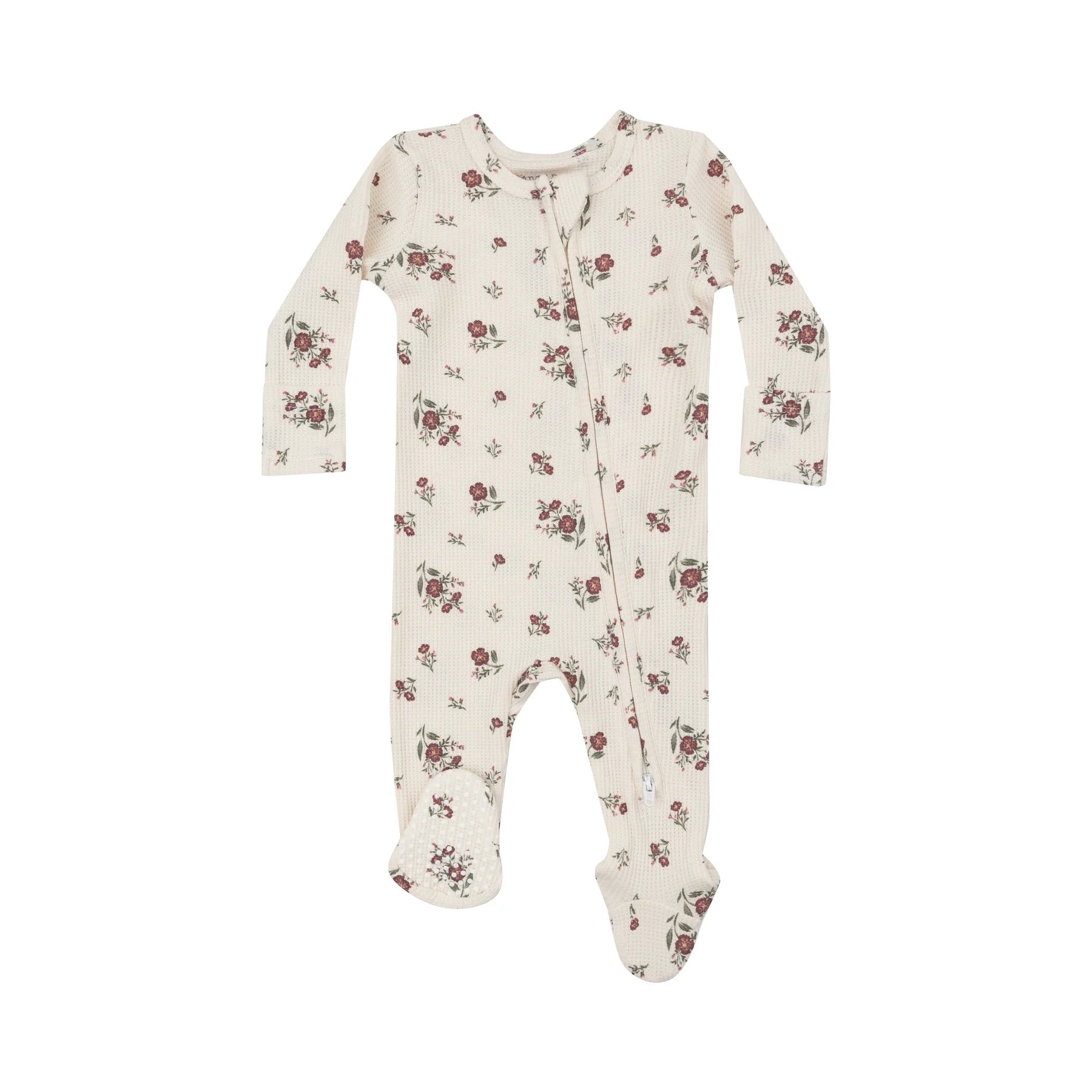 Angel Dear Zipper Footie - Misty Rose Floral