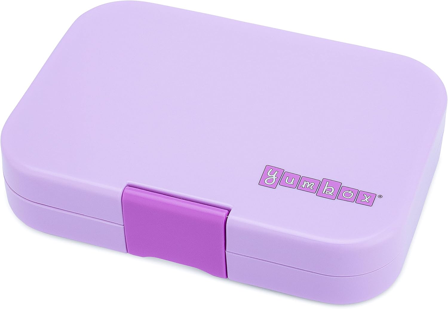 Yumbox Panino 4-Compartment Food Tray - Lulu Purple/Paris Je T'aime Tray Closed