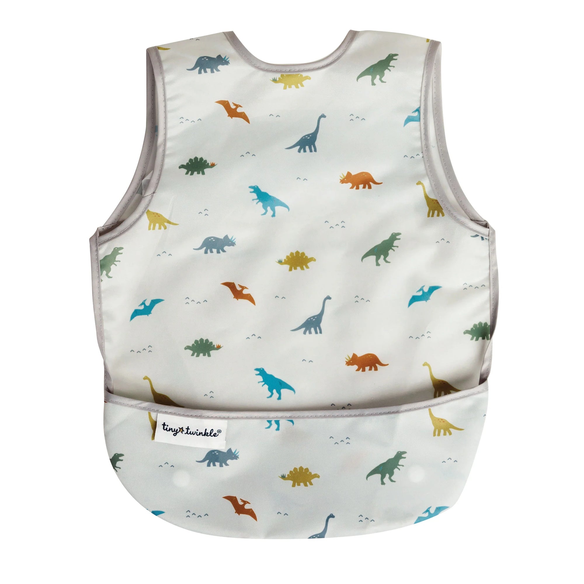 Tiny Twinkle Mess-Proof Apron Bib - Dinosaur