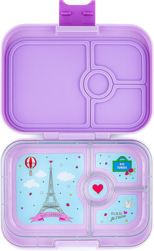 Yumbox Panino 4-Compartment Food Tray - Lulu Purple/Paris Je T'aime Tray