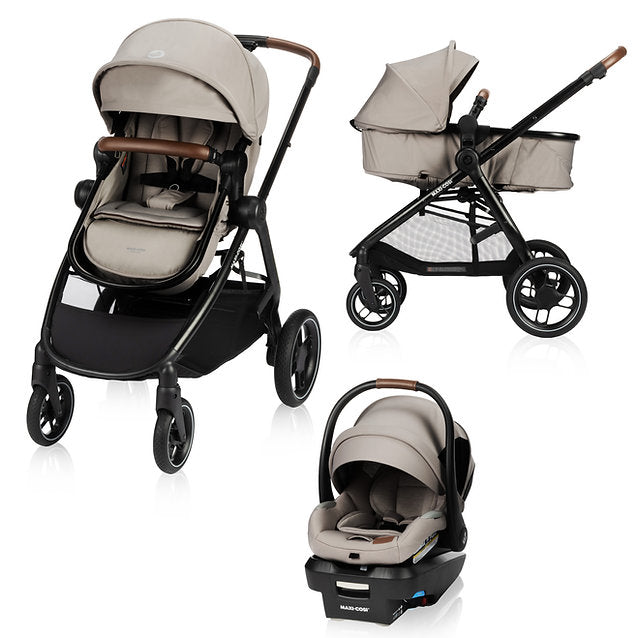 Maxi-Cosi Zelia Luxe 5-in-1 Modular Travel System - New Hope Tan