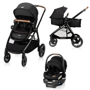 Maxi-Cosi Zelia Luxe 5-in-1 Modular Travel System - Basalt Black