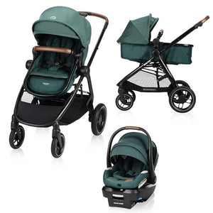 Maxi-Cosi Zelia Luxe 5-in-1 Modular Travel System - Essential Green