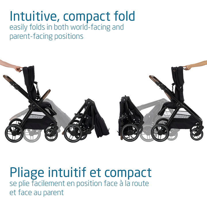 Maxi-Cosi Oxford Stroller - Essential Black Compact Fold