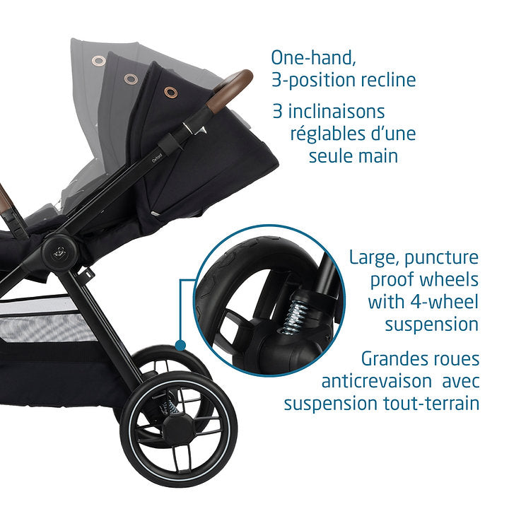 Maxi-Cosi Oxford Stroller - Essential Black One-Handed Recline