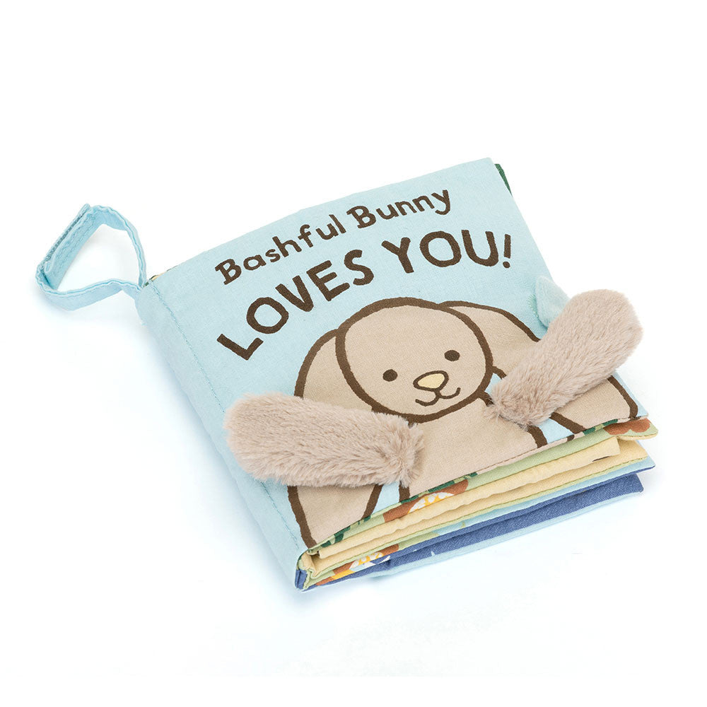 Jellycat Bashful Bunny Loves You Soft Book - Lay Flat