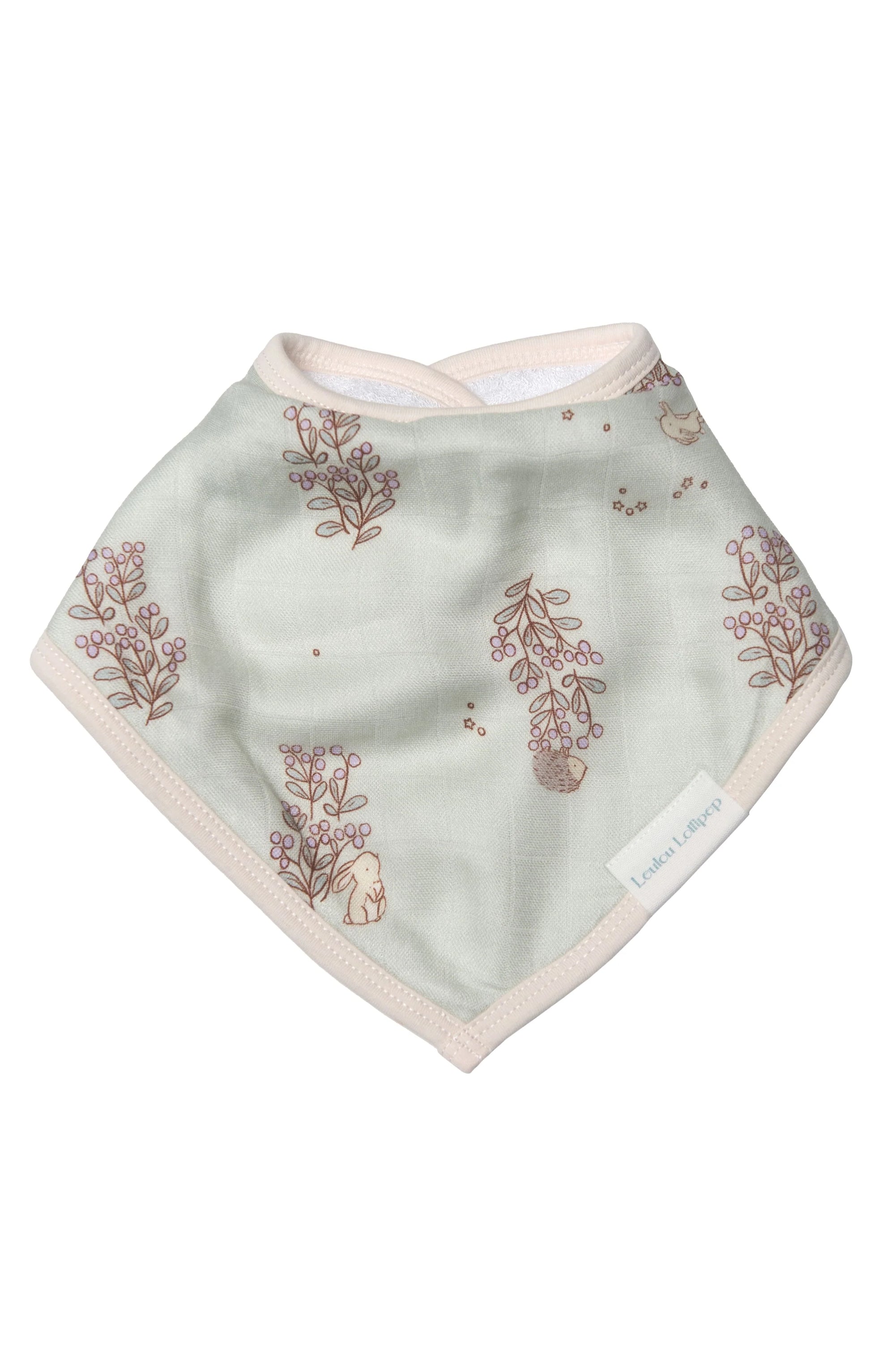 Loulou Lollipop Bandana Bib Set - Hedgehog Forest