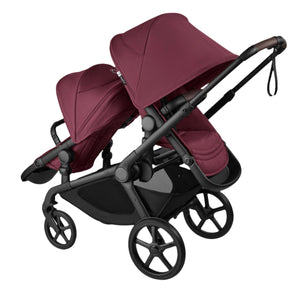 Bugaboo Kangaroo Complete Stroller - Black/Dark Cherry with Sibling Seat Facing World