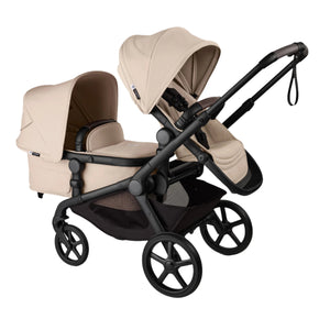 Bugaboo Kangaroo Complete Stroller - Black/Desert Taupe with Pram Body and Toddler Seat Parent Facing