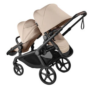 Bugaboo Kangaroo Complete Stroller - Black/Desert Taupe with Toddler Seat Parent Facing and Sibling Seat World Facing 2