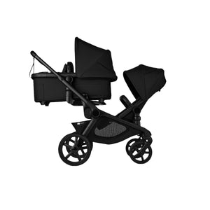 Bugaboo Kangaroo Complete Stroller - Black/Midnight Black with Pram Body and Sibling Seat Parent Facing