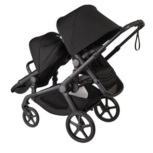 Bugaboo Kangaroo Complete Stroller - Black/Midnight Black with Toddler Seat Parent Facing and Sibling Seat World Facing