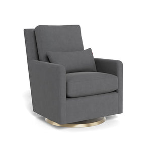 Monte Design nursing chair Graphite  Felt / Gold Swivel (+$250) Monte Design Como Glider - Performance