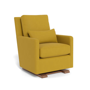 Monte Design nursing chair Saffron Yellow Felt / Walnut (+$250) Monte Design Como Glider - Performance