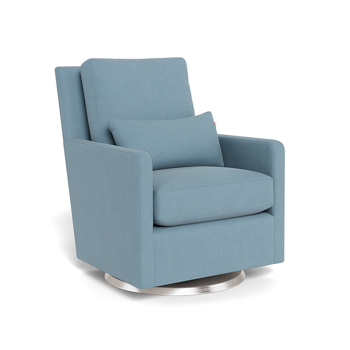 Monte Design nursing chair Frost Blue Felt / Stainless Steel Swivel (+$250) Monte Design Como Glider - Performance