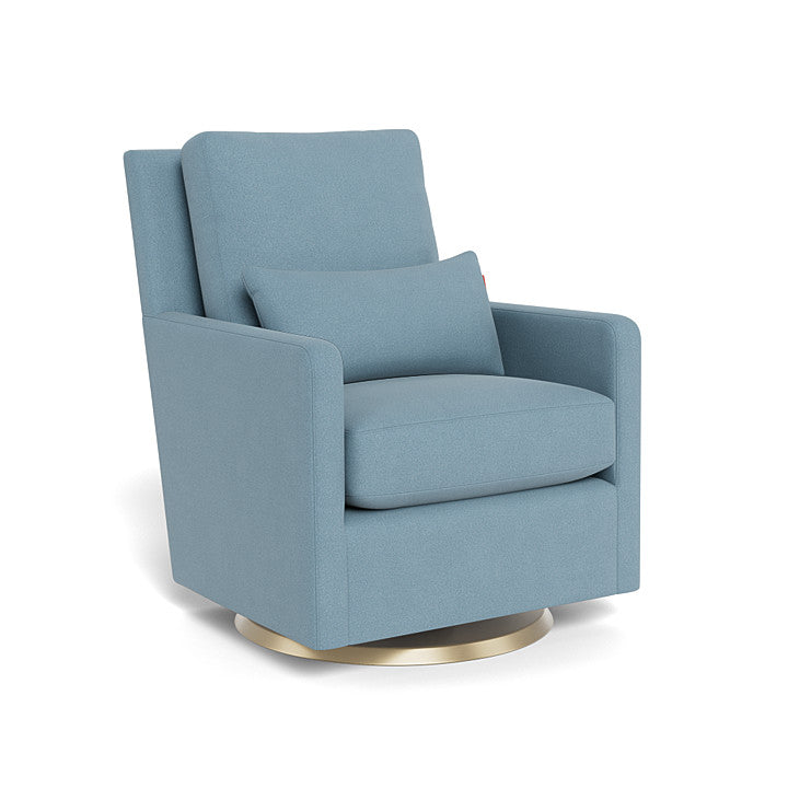 Monte Design nursing chair Frost Blue Felt / Gold Swivel (+$250) Monte Design Como Glider - Performance