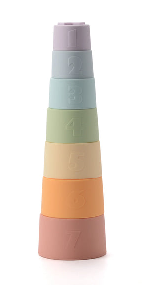 Rainbow - Loulou Lollipop Stacking Cups Stacked