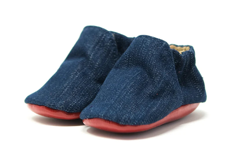 Little Grapefruit Baby Shoes - Dark Blue Denim