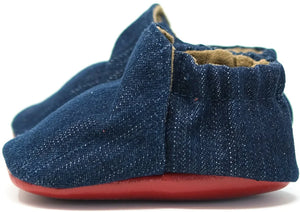 Little Grapefruit Baby Shoes - Dark Blue Denim 3