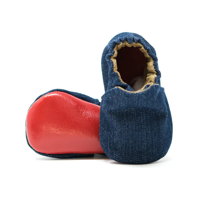 Little Grapefruit Baby Shoes - Dark Blue Denim 2