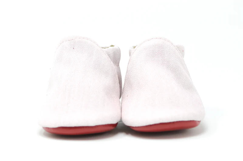 Little Grapefruit Baby Shoes - Blush Linen 3