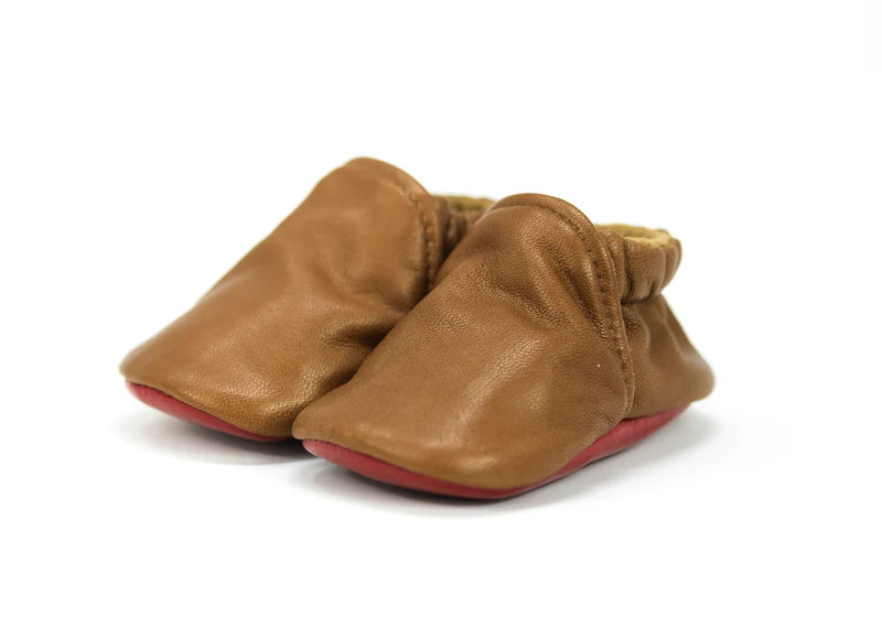 Little Grapefruit Baby Shoes - Brown Leather