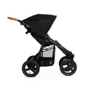 Bumbleride Indie Twin Stroller - Black (Black Frame)Side View