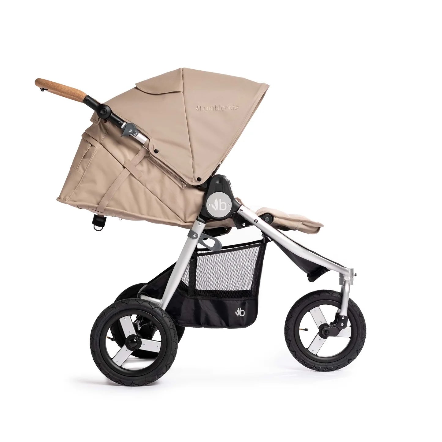 Sand - Bumbleride Indie Stroller Full Flat Recline View