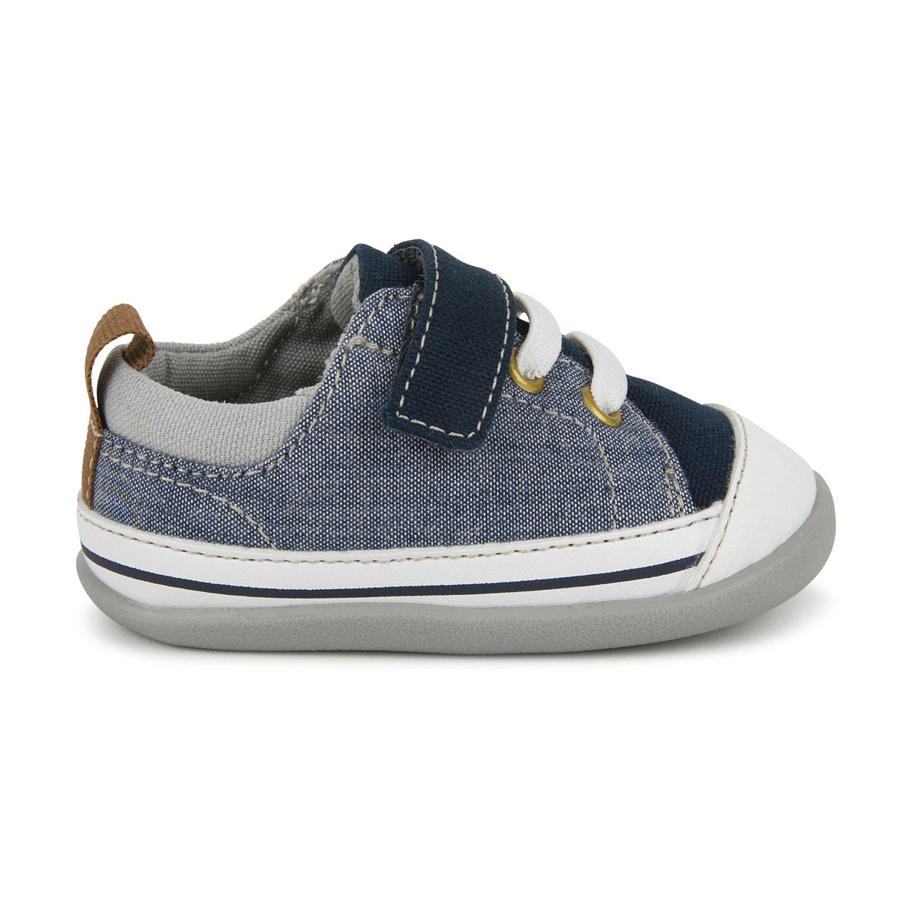 See Kai Run Stevie ll First Walker - Blue Denim Side View