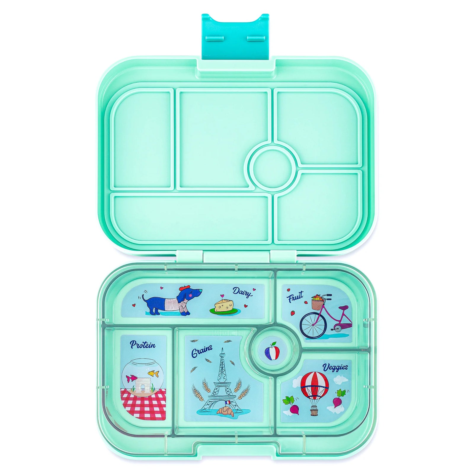 Yumbox Snack 3-Compartment Snack Box - Monte Carlo Blue/Clear Navy Tra -  Momease Baby Boutique