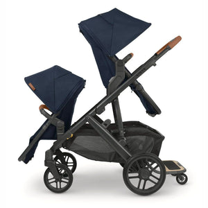 UPPAbaby Vista RumbleSeat V2+ - Noa Double Mode Side View with Vista PiggyBack Board