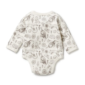 Wilson + Frenchy Organic Cotton Bodysuit - Tribal Woods Back View