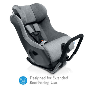 Clek Fllo Convertible Car Seat Mammoth Ziip Flame Retardant Free - extended rear facing usage