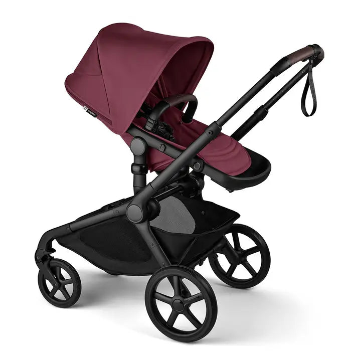 Bugaboo Kangaroo Complete Stroller - Black/Dark Cherry Toddler Seat