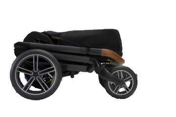 Nuna MIXX Next Stroller - Caviar Folded 1