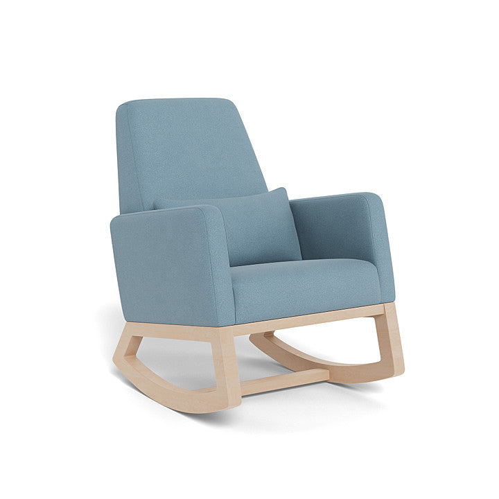 Monte Design nursing chair frost blue felt / Maple Monte Design Joya Rocker - Performance